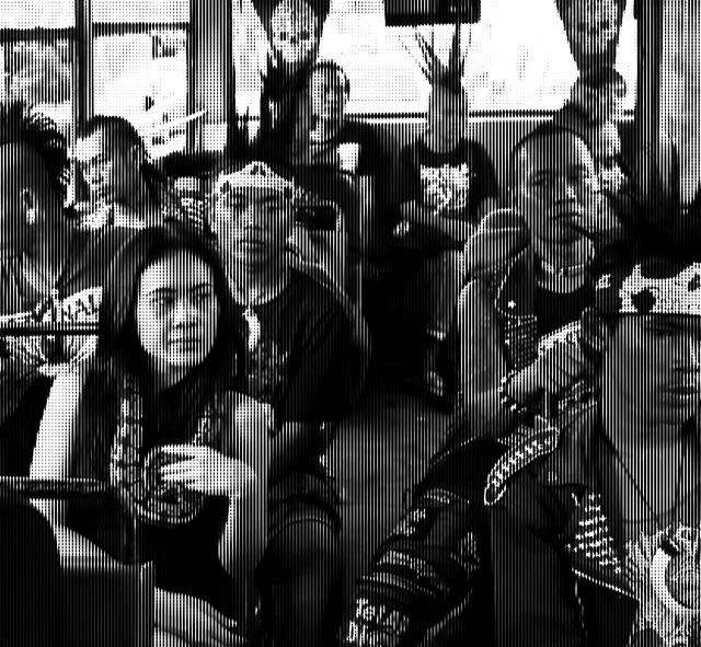 Indonesian Punks riding on a bus